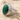 Taurus Malachite Bull Ring, polished silver, angled side view
