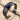 Lapis Crescent Crown Bracelet, black rhodium plated, product view