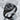 Four Leaf Engraved Ring in black rhodium, front view