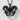 Pelvis Enamel Basin Pendant, black rhodium product photo
