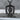 Santa Muerte Black Scythe Pendant, black rhodium, front product view