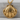 Baptism Shell Relief Pendant, gold vermeil, front view