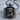 Rottweiler Oak Shield Pendant, black rhodium plated, front view