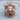 Garnet Wolf Rose Pendant, rose plated silver, front product view