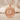 Sunray Rosette Couple Pendant, rose gold plated finish, front product view