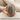 Banded Agate Ribbon Ring, rose gold plated, angled studio view
