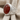 Carnelian Palmette Shoulder Ring, polished silver finish, studio product photo
