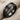 Recessed Rail Ring in black rhodium, studio product photo