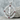 Khanda Garnet Halo Pendant, polished silver, studio product photo