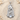 Athena Owl Moonstone Pendant in polished silver, front view