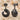 Wave Scallop Mismatch Earring in black rhodium, front product view