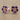 Violet Enamel Flatback Earring, product photo in rose gold plated
