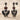 Thistle Scroll Enamel Drop Earring in black rhodium plated finish