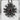 Bone Rosette Garnet Pendant, black rhodium, front product view