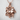 Sakura Layered Blossom Pendant, rose gold plated, front view on white