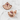 Sakura Garnet Fan Earring, rose plated silver, product photo
