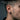 Kabuto Rivet Stud Earring, oxidized, worn on model ear