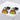 Candy Corn Stud Earring, black rhodium, studio product view