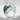Wyvern Green Wing Ring in polished silver, product photo view