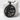 Two Horses Wheel Pendant, black rhodium plated, product photo