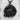 Horned Owl Medallion Pendant, black rhodium, angled product photo