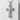 Bandana Mask Rose Cross Pendant, polished silver, front view