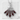 Phoenix Tail Fan Pendant, polished silver, front product photo