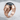 Ram Skull Hematite Shoulder Ring in rose gold, angled view