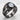 Unicorn Moonstone Neck Ring, black rhodium plated product photo