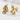 Unicorn Curled Mane Earring, gold vermeil, front product view