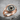 Evil Eye Silver Fold Ring, rose gold finish, studio product photo
