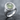 Prehnite Rounded Crater Ring, polished silver, studio product photo