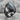 Labradorite Crescent Shoulder Ring, black rhodium plated finish, angled product view