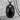 Onyx Fluted Capsule Pendant, black rhodium, product studio photo