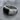 Onyx Curved Saddle Ring, polished silver, angled product photo