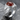 Carnelian Koi Current Ring in polished silver, angled product photo