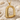 Enamel Inset Arch Pendant, gold vermeil, front product photo