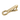 Orbit loop tie clip accessory, gold vermeil, front view on white background