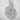 Butterfly Branch Seal Pendant, polished silver, studio product photo