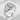 Semicolon Leaf Seal Ring, polished silver finish, product view