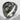 Peridot Sprout Seal Ring, black rhodium plated, product photo