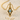 Blue Stone Kite Pendant, gold vermeil, product photo on sand