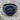 Hammered Masonic Blazing Star Ring, black rhodium plated, front view on stone