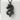Japanese Ryu Dragon Pendant, black rhodium plated, product photo front view