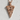 Pizza slice pendant, rose gold plated, front view