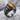 Masonic working tools ring, black rhodium plated, product photo on stone