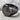 Broken Signet Ring, black rhodium, angled product photo on stone