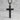 Timber Nail Cross Pendant, black rhodium, front product photo