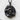 Forest wolf pack pendant, black rhodium, front view