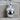 Oak Acorn Pendant, polished silver, product photo on wood block